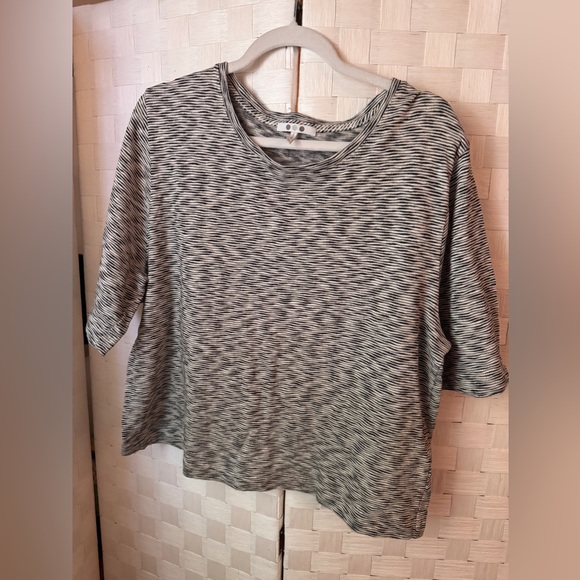 Striped Gray Women's Top - Picture 1 of 3